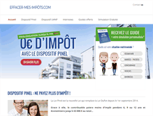 Tablet Screenshot of effacer-mes-impots.com